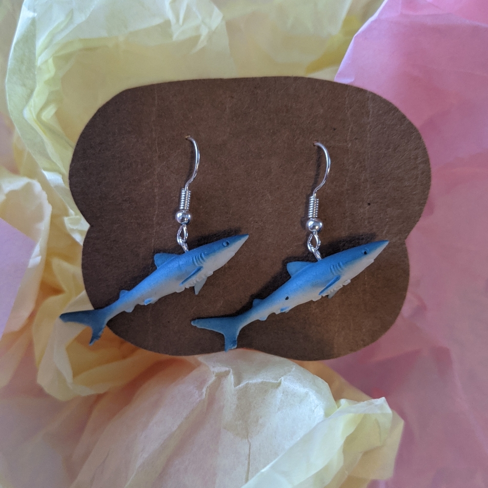 Shark earrings
